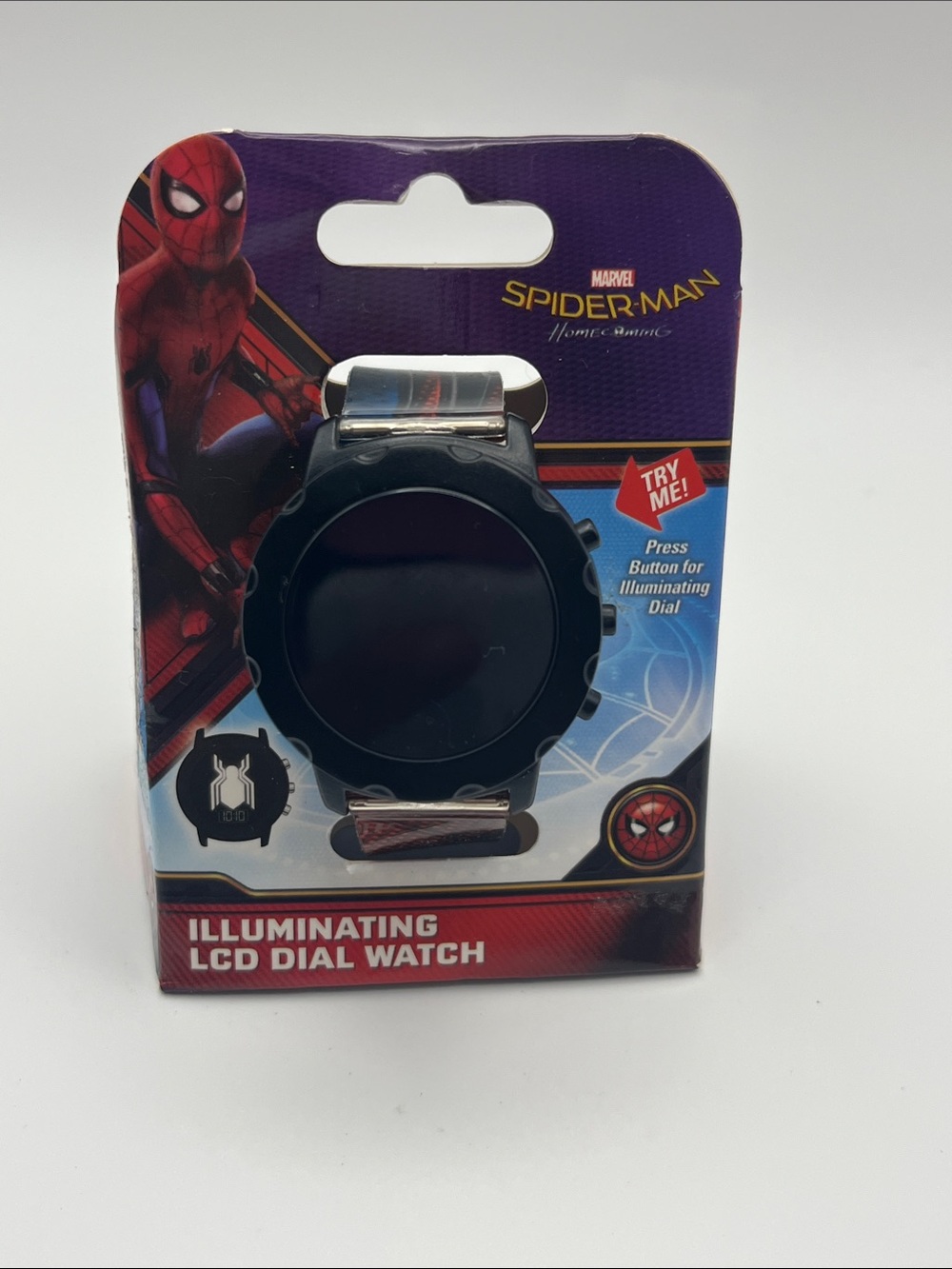 2017 Marvel Spider-Man Illuminating LCD Watch - Black